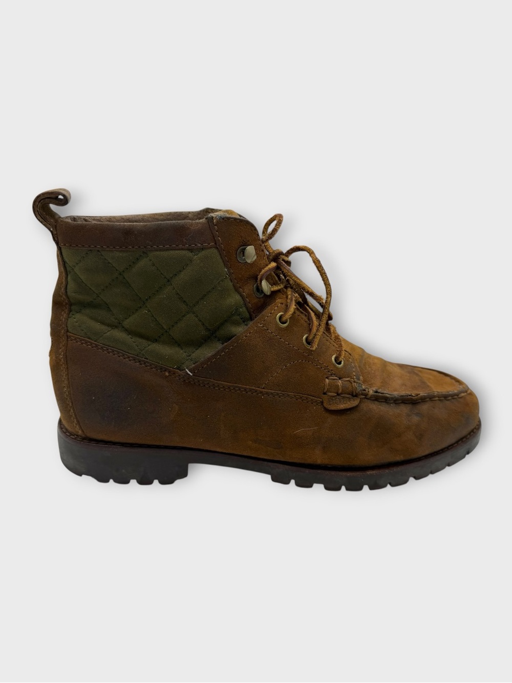 Polo Ralph Lauren Mens Rupert
Boot Size 9.5 Snuff Olive Leather Good Condition